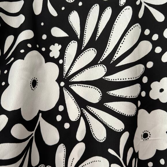 Ann Taylor Black and White Kimono Jacket Size Large NEW Open Jacket Career Silky - Picture 10 of 10